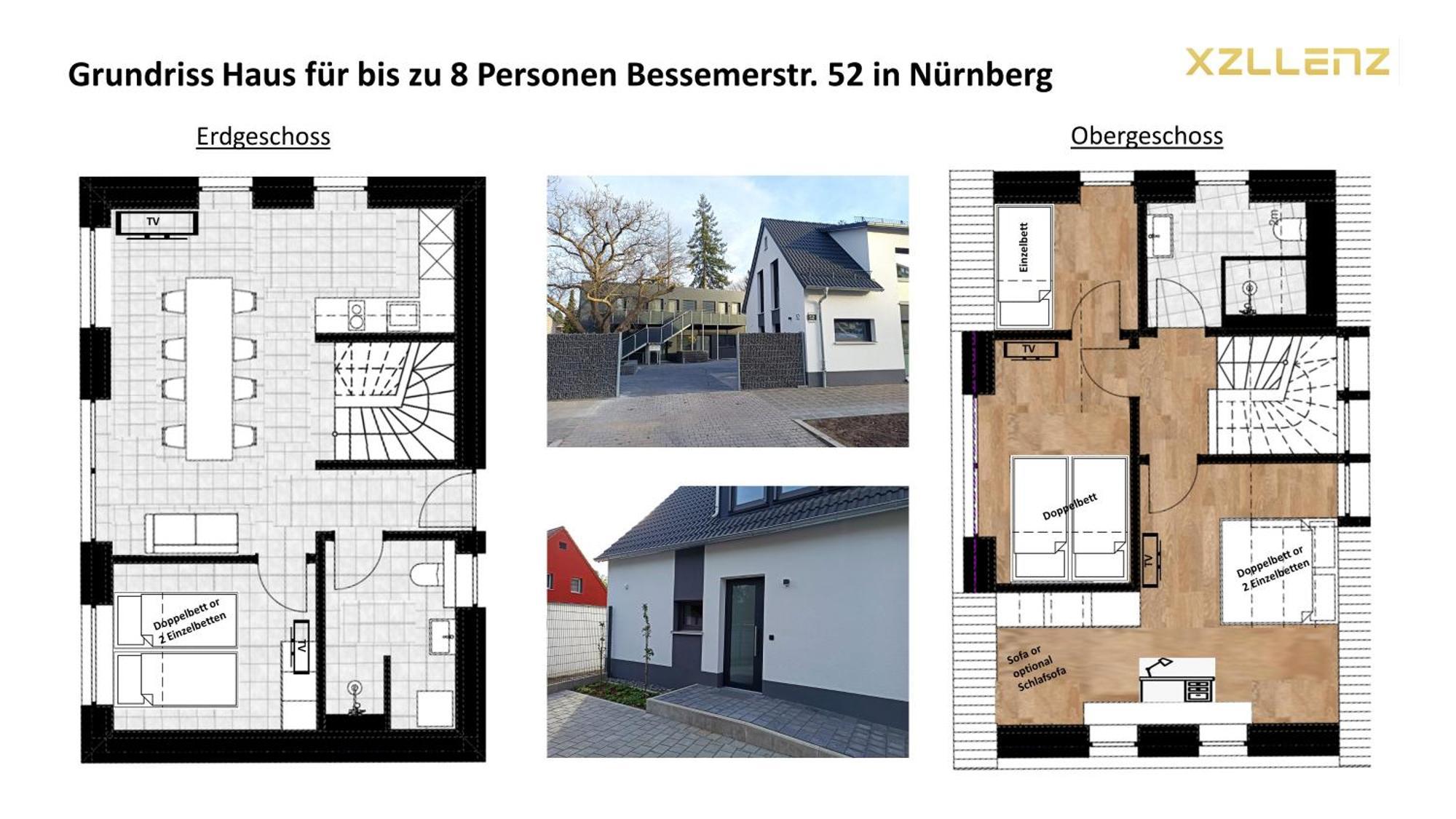 Xzllenz - 4 Schlafzimmer, Zentral, Parken, U-Bahn, 2 Baeder, 4 Smart-Tv, Optional Einzelbett Nürnberg Eksteriør billede